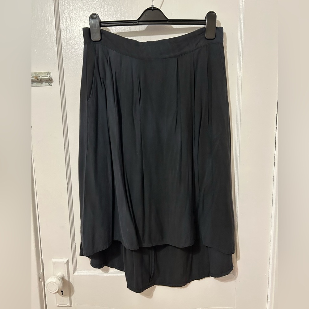 Grey A-Line High-Low Skirt